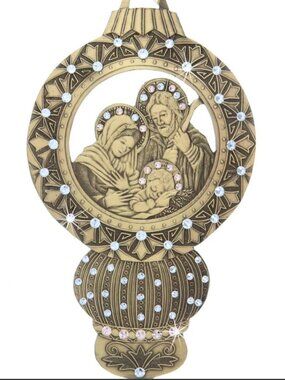 Wendell August Limited Edition Nativity Swarovski Ornament with Box BRONZE #292